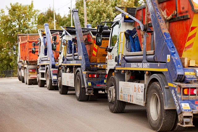 Skip lorries